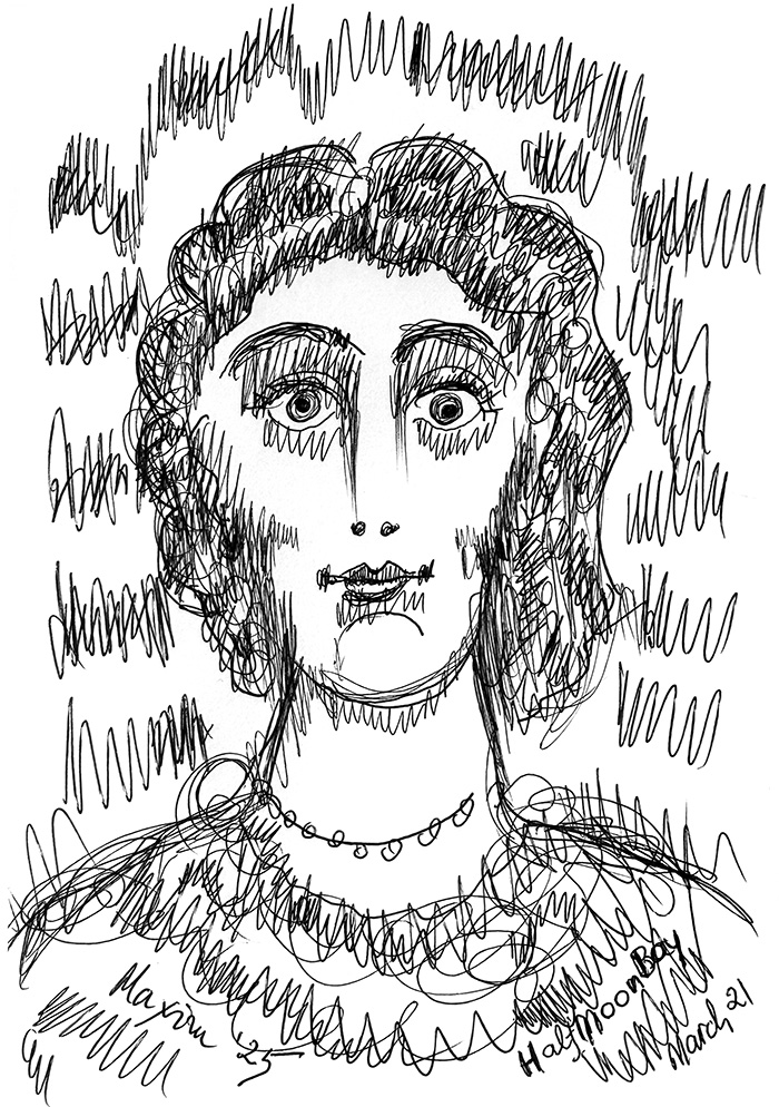 "A Pause in Time", drawing, Bishop Maxim, 2025