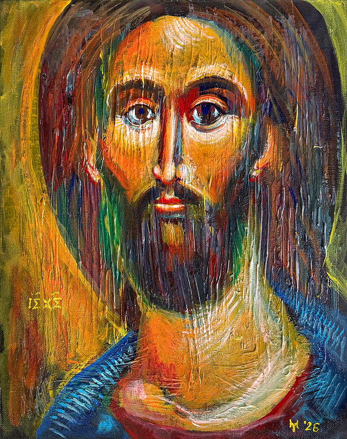 "Christ the Savior (Spas)", acrylic on canvas board, Bishop Maxim, 2026